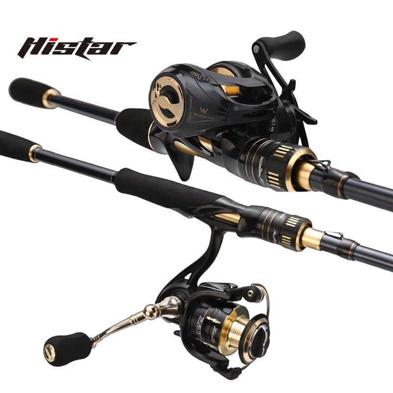 Histar Medusa Easy Carry Tele Spin 1.80m 2.10m 2.40m Full Carbon K Guide Fishing Rod and Baitcasting or Spinning Reel Combo