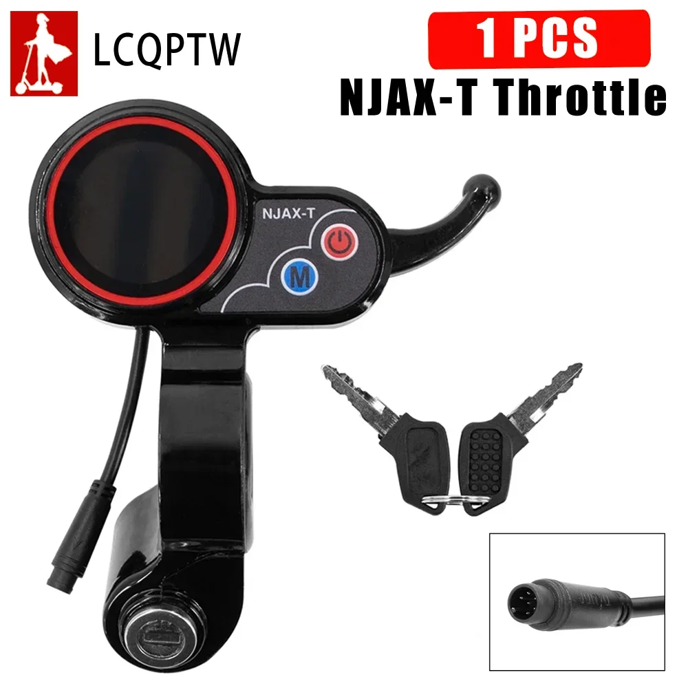 NJAX-T Throttle Instrument Display 48V LED Display with Key for Zero 8 9 10 8X 10X 11X Electric Scooter Dashboard Parts