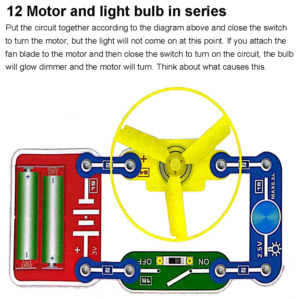 Science Experiments Kits Circuits Electronic For Kids 31 Piece Circuito Electrico niños For Children STEM Toys Science Kits New