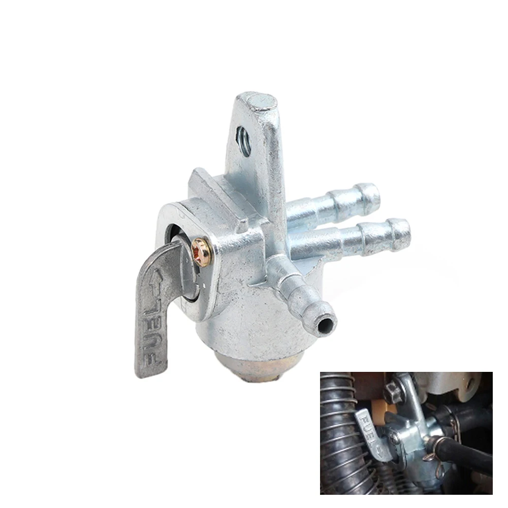 6mm Inline Fuel Valve Petcock 3-Way Gas Tank Switch for Dirt Pit Bike ATV Quad 4 Wheeler Motorcycle Fuel Cut-Off Valve