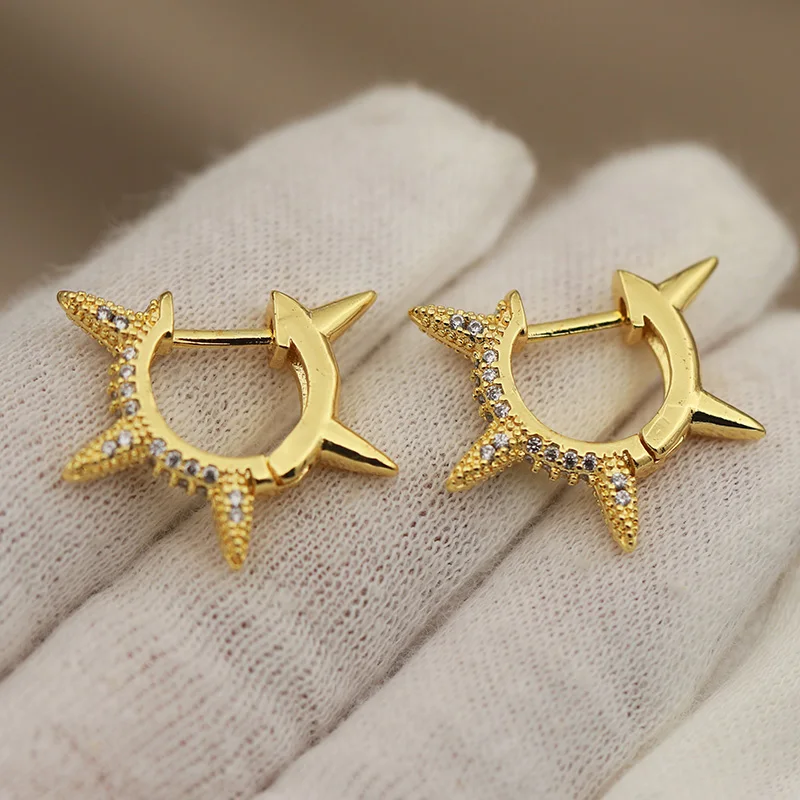 New Sight Design Unique Crystal Star Earrings for Women Fashion Brand Jewelry Classic Unique Zirconia Earrings