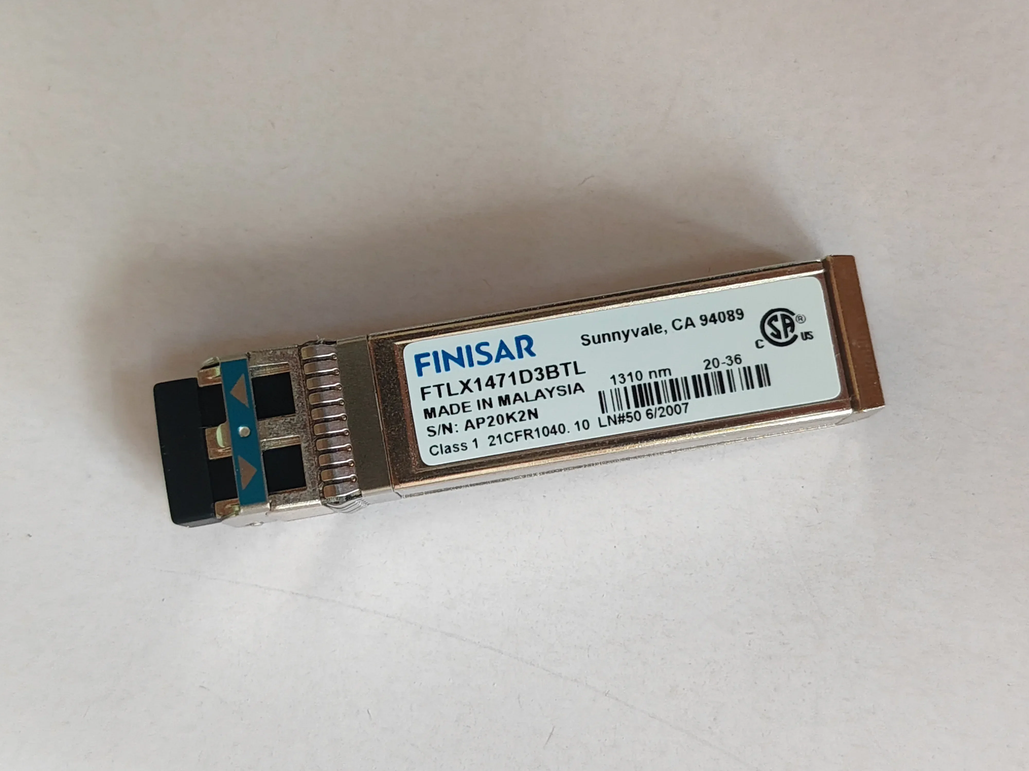 Original New Finisar 10GB 10KM Switch Module/FTLX1471D3BTL/10GBASE-LR 1310NM SM Optica Fiber Transceiver/lr sfp 10g switch