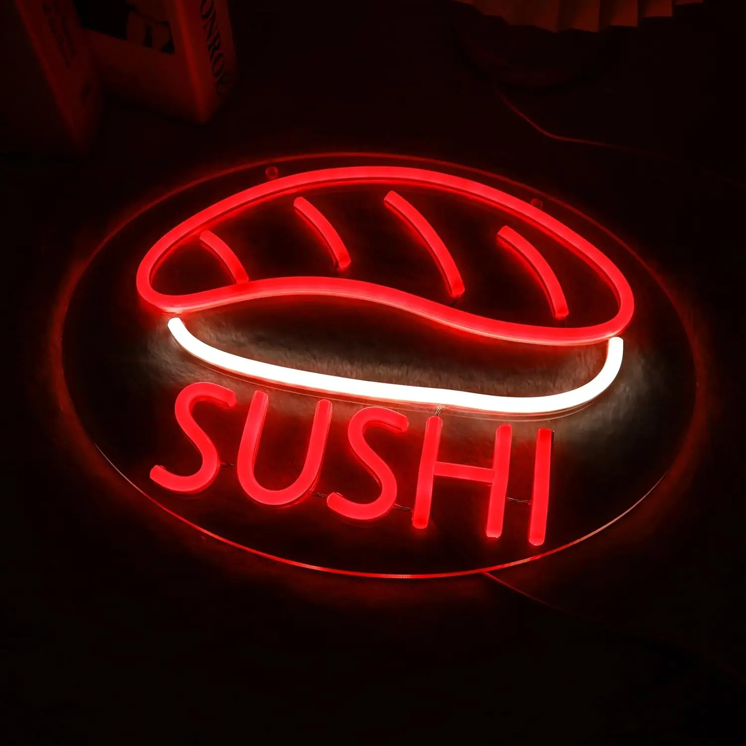 رامين النيون المعكرونة / السوشي بقيادة أضواء النيون لديكور الحائط النيون شواء تضيء تسجيل لنافذة متجر رامين مطعم، USB بالطاقة. #5