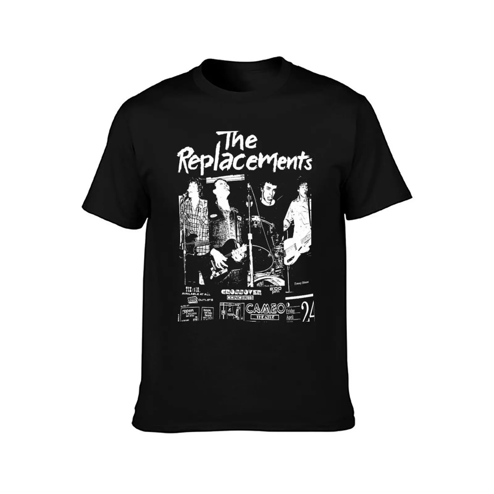 Vintage The Replacements Concert Graphic Music Art BLK T-Shirt sports fans Blouse custom t shirt vintage t shirt men