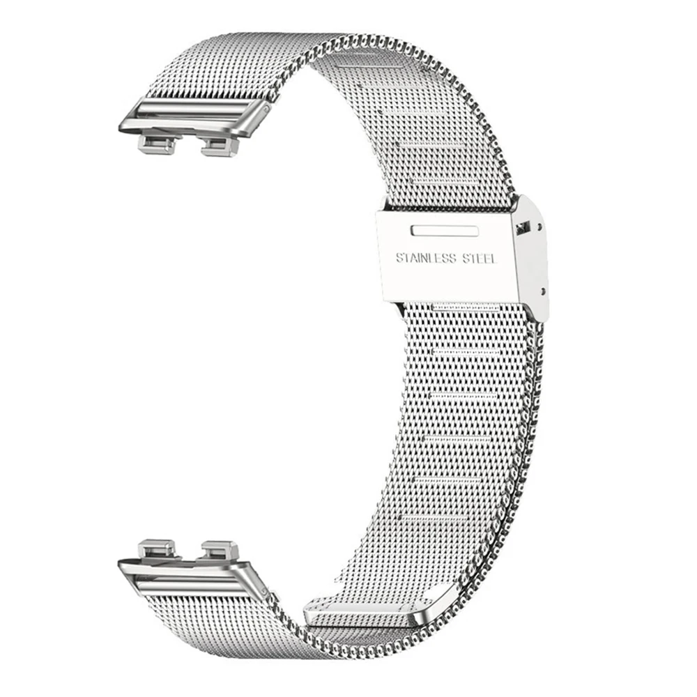 For Honor Band 11 / 11 Pro Watch Band Stainless Steel Milanese Mesh Buckle Design Strap - Silver