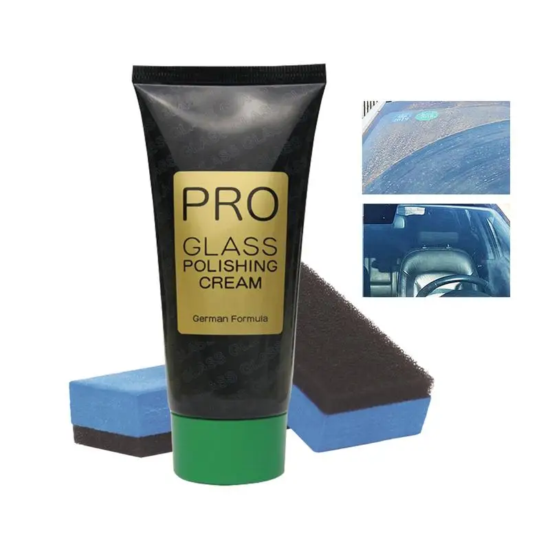 

Car Glass Oil Film Remover Glass Cleaner Car Detailing Stain Remover Polishing Cream Oil Film Stain Removal Effective Car Glass