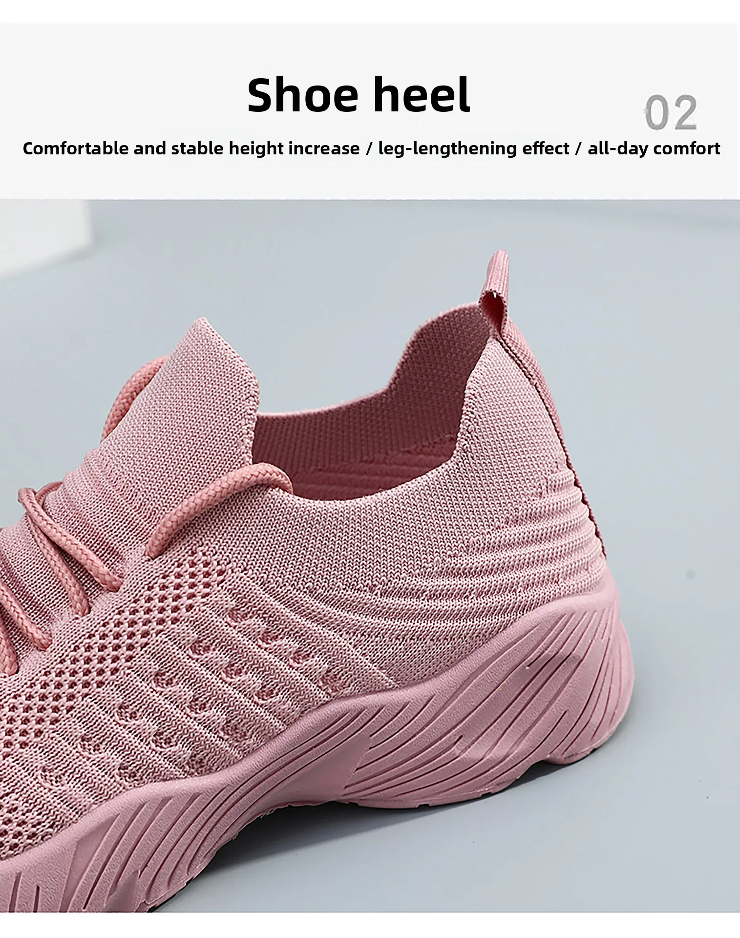 Atmungsaktive Damen-Sneaker aus Flying Weave, leichte, weiche Sohle, für ältere Menschen, Mutter, Wanderschuhe, Sommer-Mesh, rutschfeste, lässige Sportschuhe – Detail 7