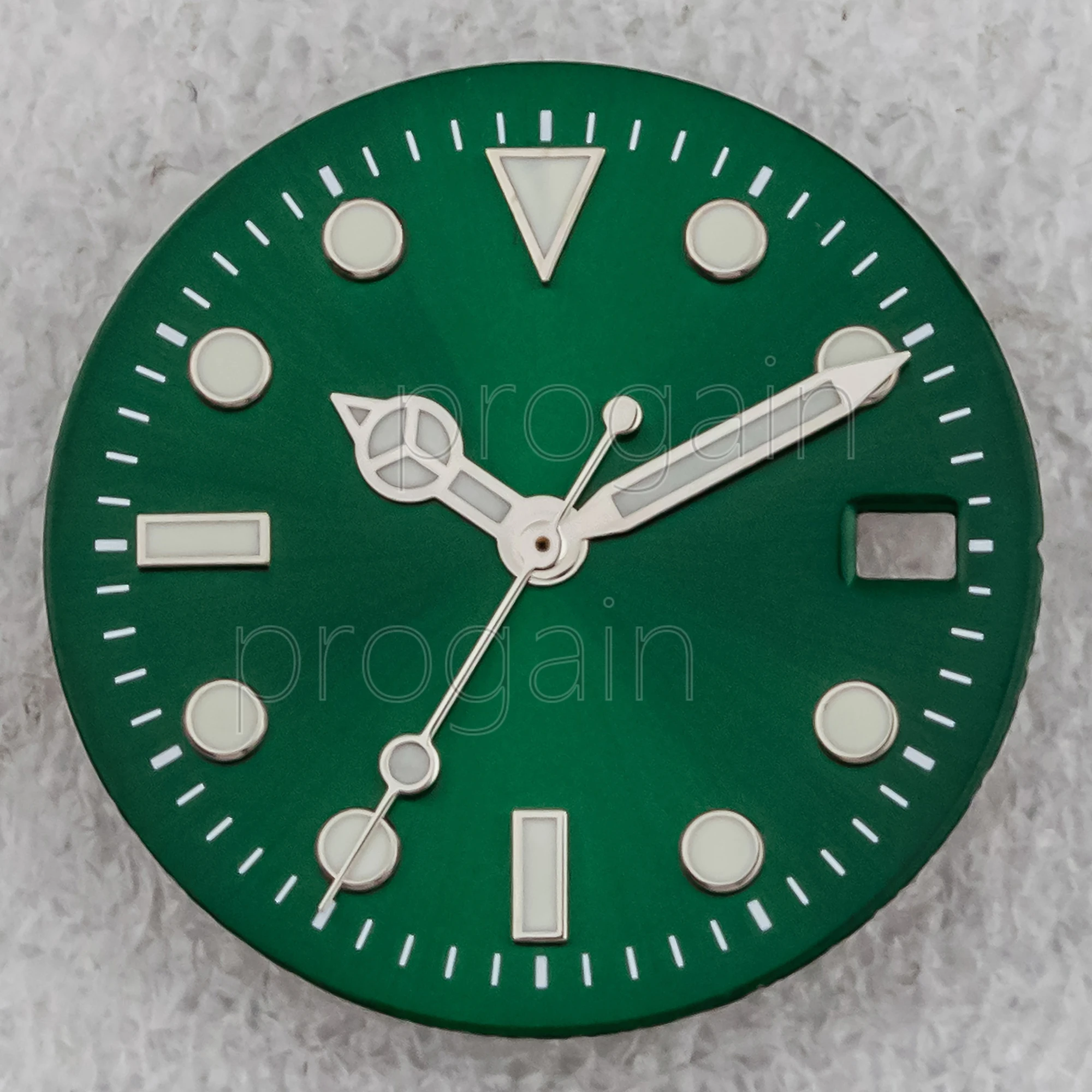 

28.5MM NH35 Watch Dial Hands SUB GMT Green Luminous Faces Needles for NH36 Automatic Movement Replacements Mod Accessories Parts