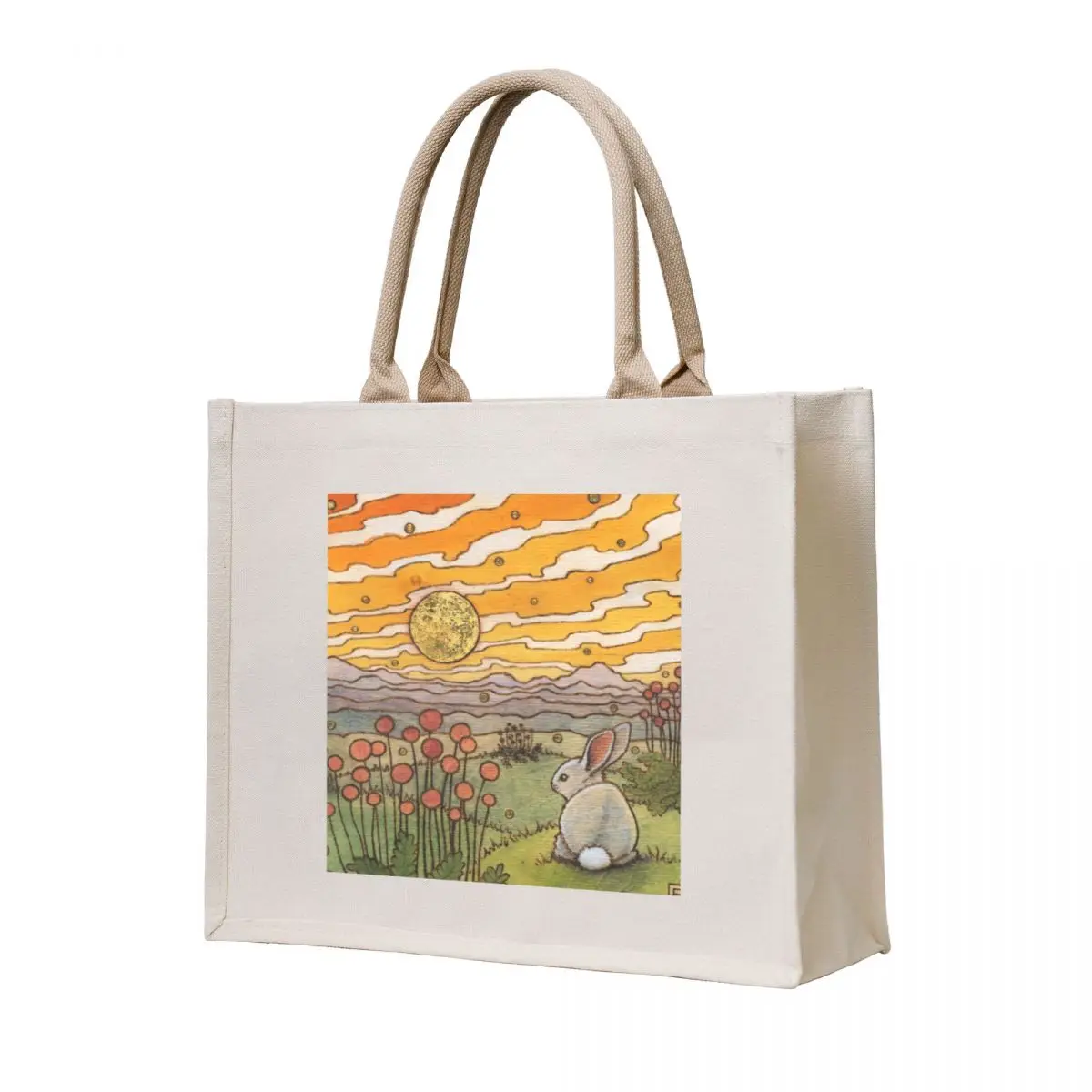

Bunny Sunset Tote Bag custom tote bag shopping trolley bag eco pack