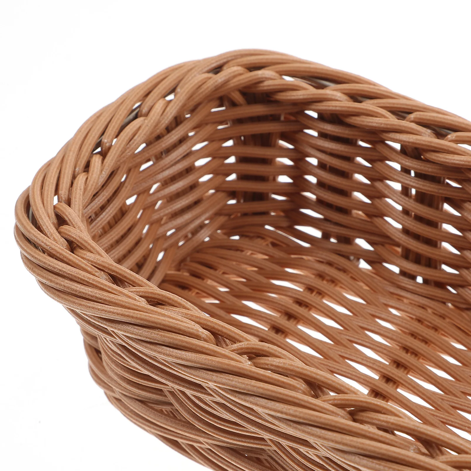 

Imitation Rattan Woven Household Storage Organizer Desktop Fork For Hotel Restaurant Home Multi-Use Sundry Basket Bathroom