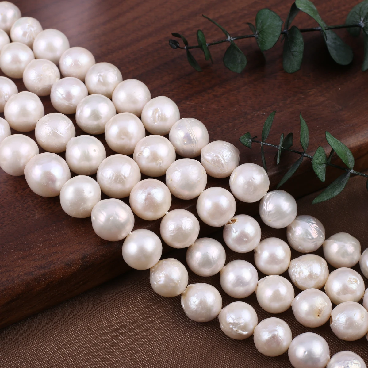 12-13mm White Pearl 100% Natural Freshwater Round White Pearl Jewelry DIY Necklace Earrings Bracelet Accessories Gift for Women
