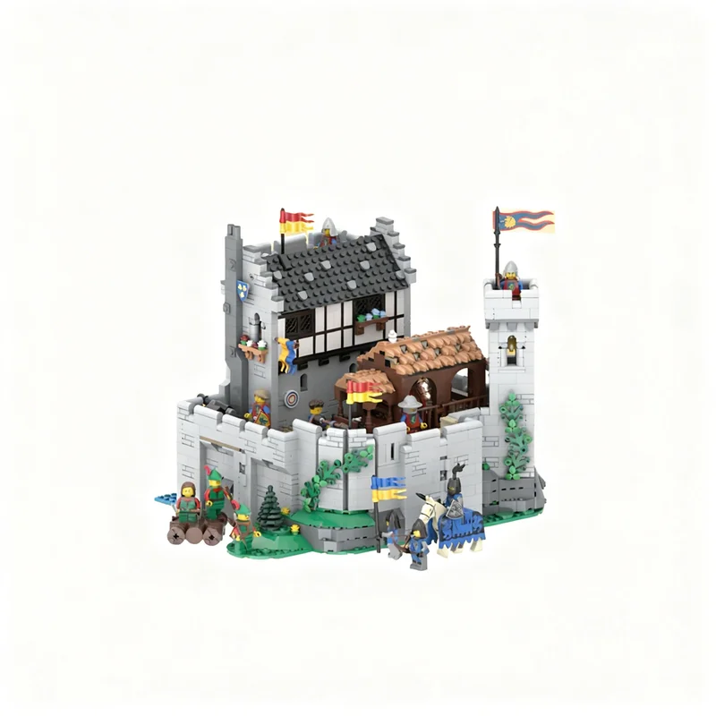 2348pcs MOC Lion Knights' Configurable Castle - Part 2 Model Building Blocks Christmas Gift Architecture Toy Brick Education