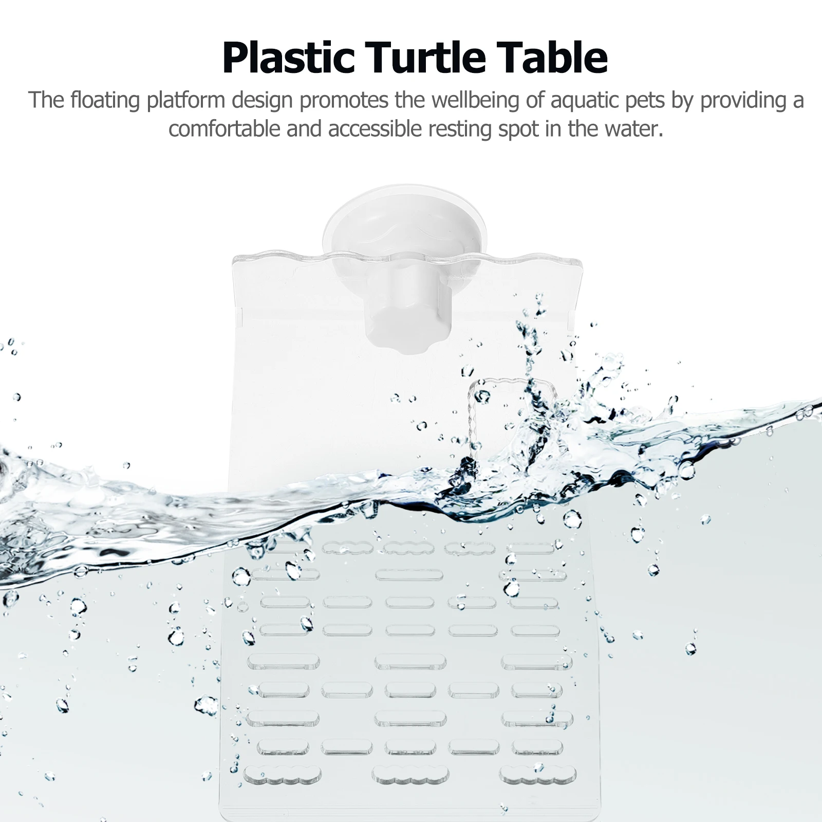 

Turtle Basking Platformamphibious Animal Aquarium Terrace Suction Cup Pet Resting Spot Climbing Platform Tank Decorations