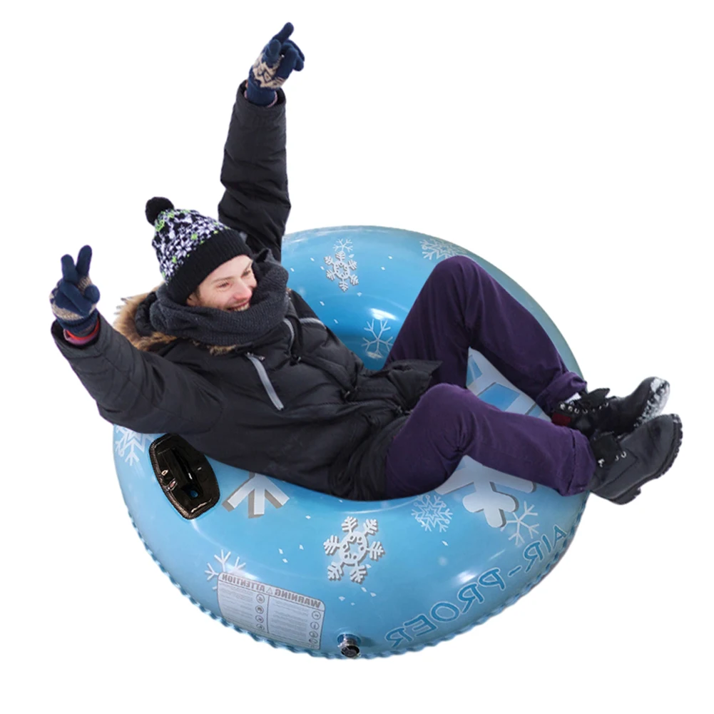 Inflatable Floated Skiing Board Thickened Floated Sled PVC Snow Tube with Handles Ski Board Sled Skiing Equipments
