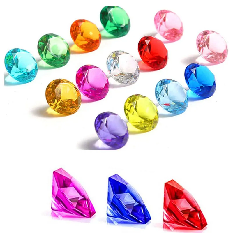 

30PCS Acrylic Diamond Gems 30MM Treasure Chest Pool Diving Toys Halloween Party Favors For Kids Goodie Bag Fillers Gifts