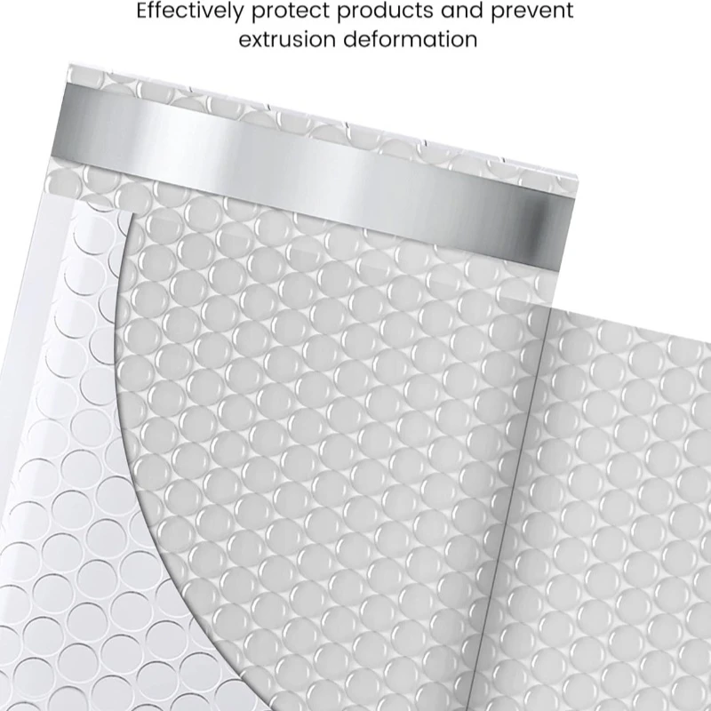 20Pcs white Poly Bubble Mailers Padded Envelopes Bulk Bubble Lined Wrap Polymailer Bags for Shipping Packaging Maile Self Seal