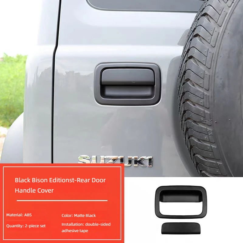 Off Road 4x4 Car Exterior Accessories Car Side And Rear Door Handle Cover For 2019+ SUZUKI Jimny JB64 JB74 Black Bison Editionst