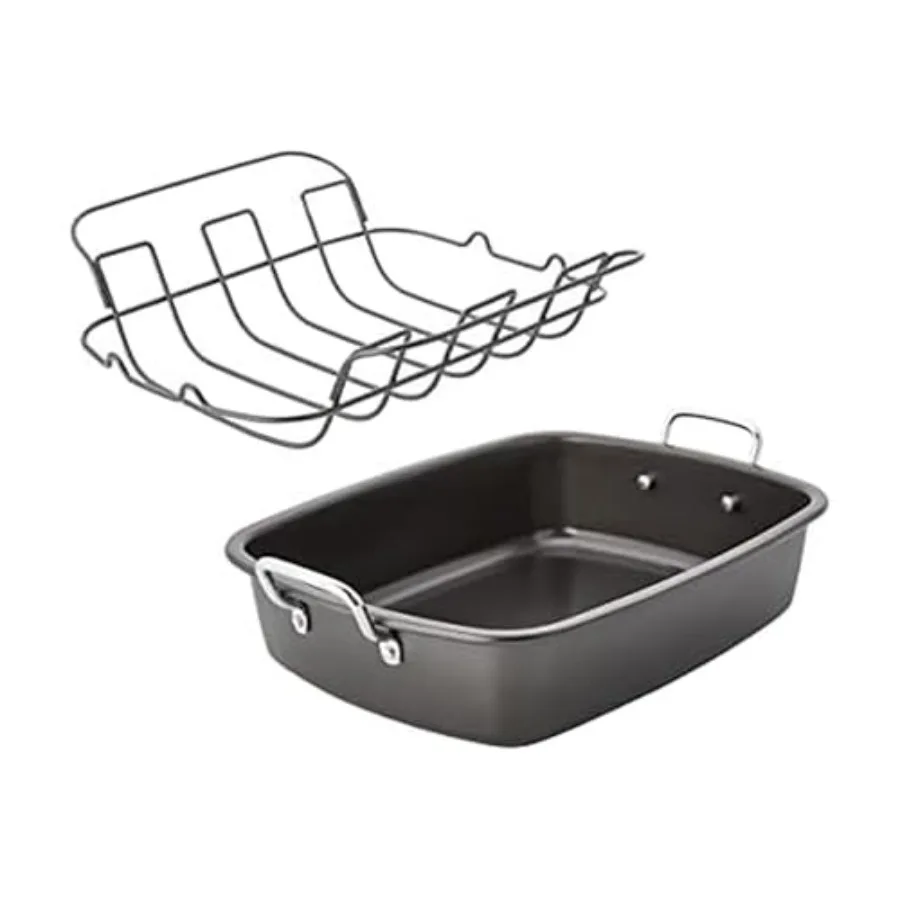 

Nonstick Roaster with Floating Rack 18-Inch-by-13-Inch Black