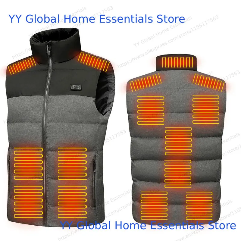 15 Area Heated Vest Jacket Women Winter Smart Heating Vest Outdoor Flexible Thermal Clothes Winter Warm Outdoor Hiking Fishing