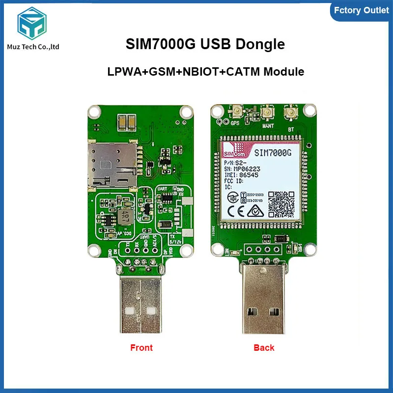 SIM7000G USB Dongle LTE CAT M1 NB IoT SIM7000G Module NBIOT CATM LPWA with GPS external Development Board breakout kit 1pcs