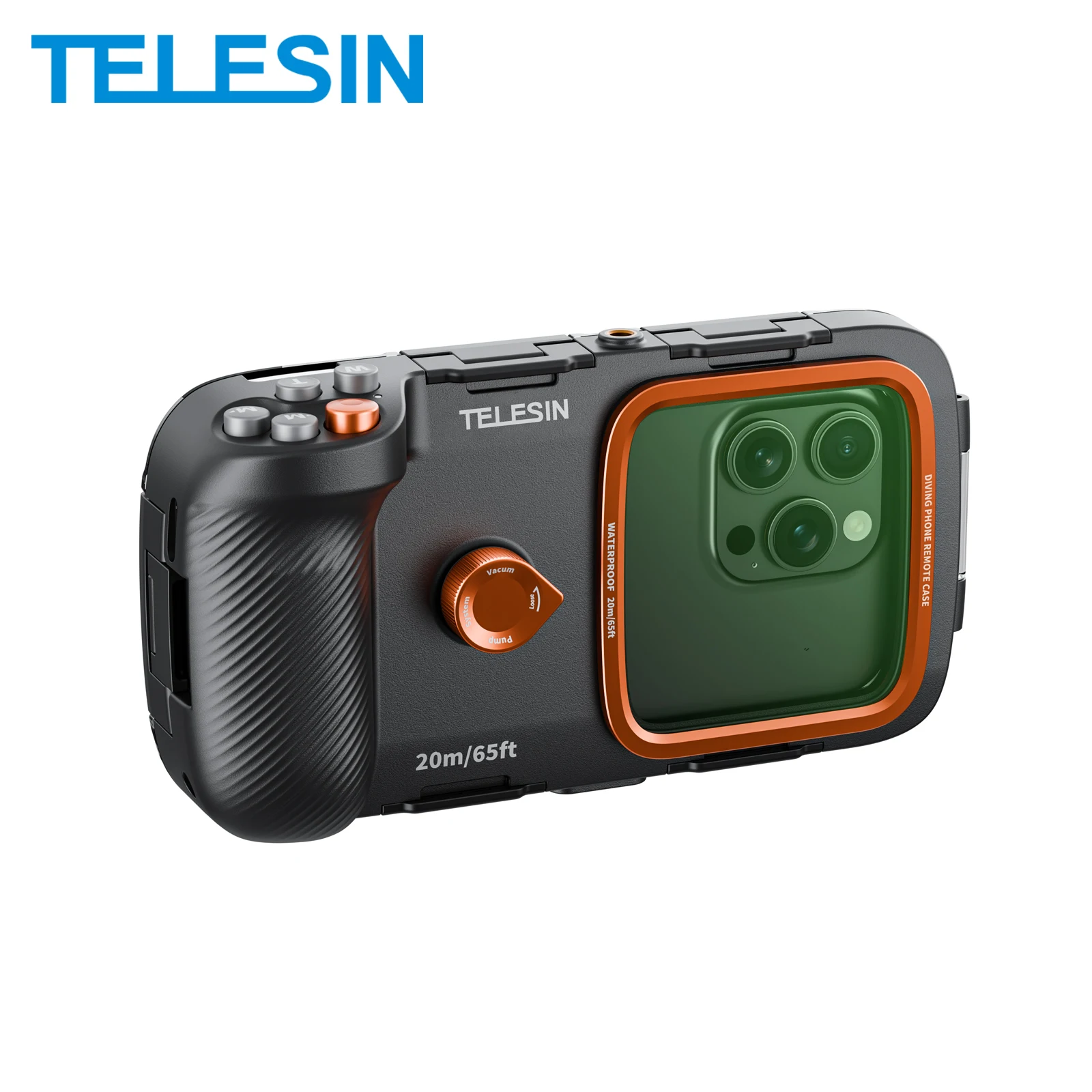 Poignée de prise de vue sous-marine TELESIN pour téléphone, étui étanche pour smartphone avec télécommande pour la prise de vue sous l'eau