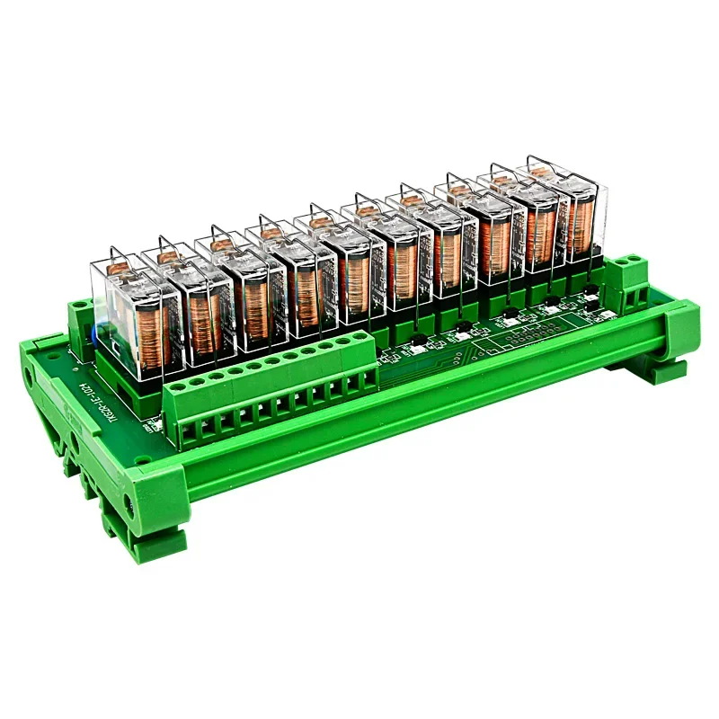 8-channel Plc Intermediate Electromagnetic Relay Module 12v24v Transistor DC Protection Amplifier Control Board