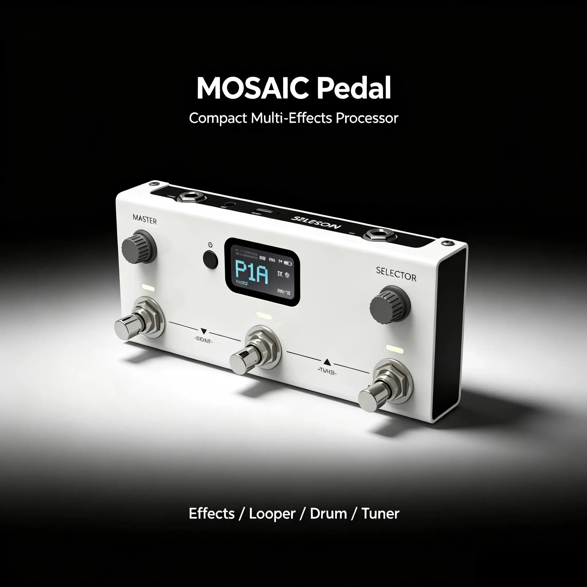 Multi-Effect Simulation LIVTRA MOSAIC Electric Guitar Multi-Effect Processor, Color Screen, Pedal Tuner for Stage Performance