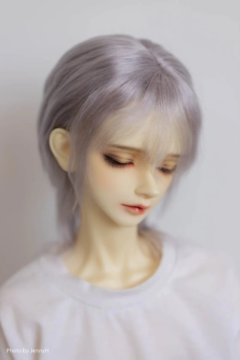 BJD/SD Doll Wig Blank Shapable 1/3 1/4 Girls Red Gray Soft Mohair Silk Handsome Multi-colored Short Curly Hair Doll Accessories