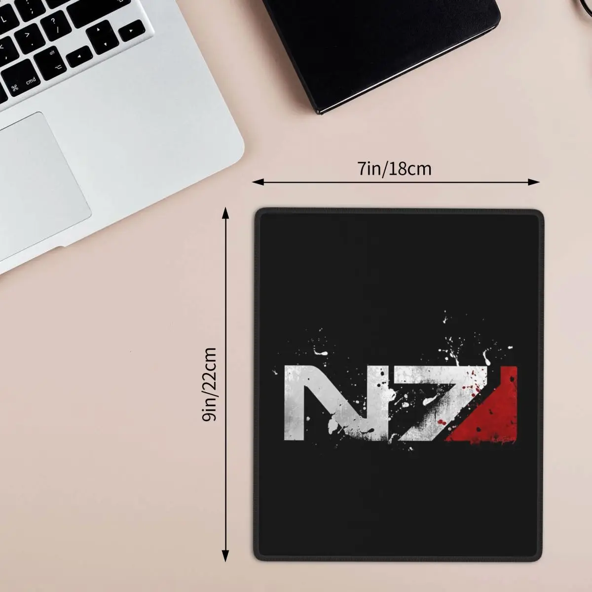 Mass Effect Distressed7x9 in 22x18 cm Mouse Pad Computer Keyboard Mouse Mat Gaming PC Laptop Desk Mat Accessories Table Mats