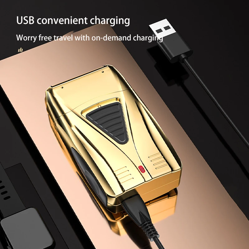 WAIKIL Professional Men's Electric Shaver Reciprocating Oil Head Whitening Device USB Rechargeable