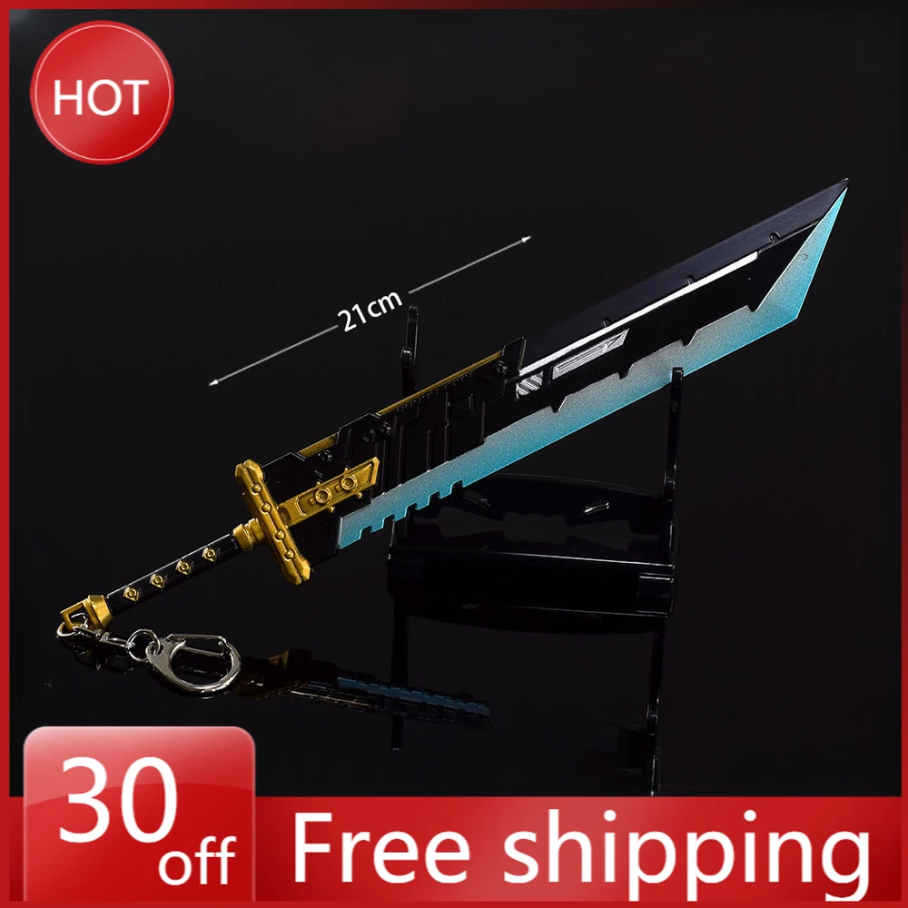 21cm Sword Apex Legends Uncut Weapon Heirloom FF7 Remake Cloud Buster Destroy Sword Game Metal Sword Width Model Gift Toy Coser