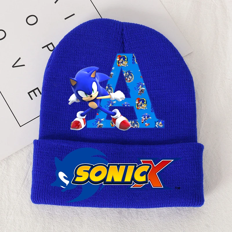 Sonics Children's Number Knitted Hat Autumn Winter Kids Toddler Crochet Cap Soft Warm Boys Outdoor Sport Boys Cute Beanies Hats