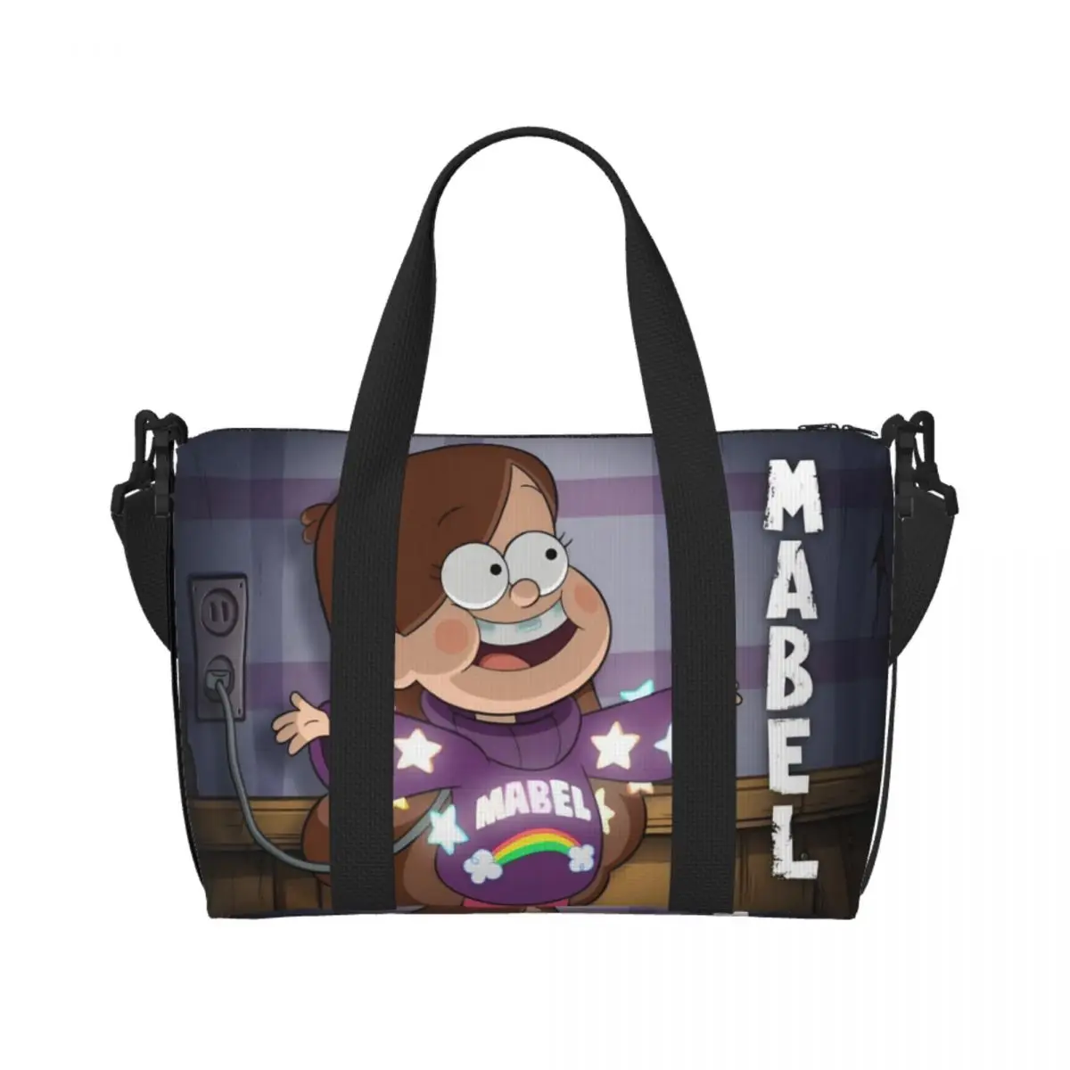 

Сумка-тоут для покупок на заказ Gravity Falls, женские сумки большой емкости с героями мультфильмов, замечательный город, пляжные дорожные сумки для спортзала