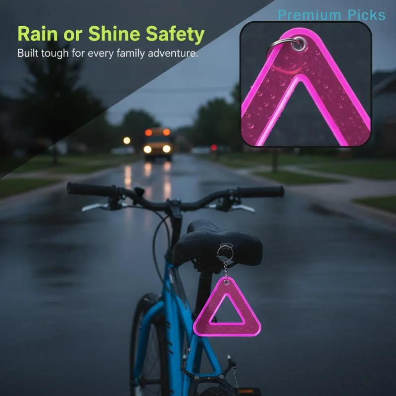 portableHigh Visibility Reflective Triangle Pendant Anti-fade Safety Hanging Tag for School Bags E-bikes Outdoor Activities