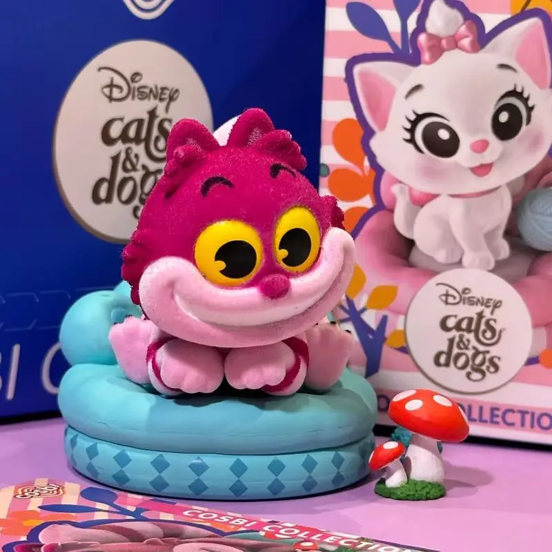 Disney-Boîte ennemi Cosbi Cat Party, figurine d'anime, Marie Cat Lucifer, modèle de collection moelleux, jouet de décoration, cadeau d'anniversaire, 1PC, 8PCs