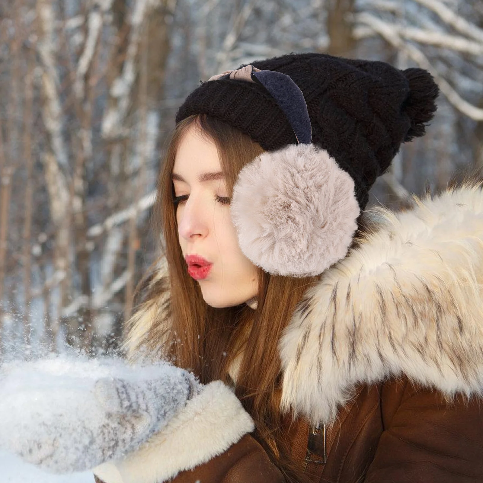 

Warm Winter Ear Cover Soft Ear Muff Lightweight Comfortable Headband Earmuffs for Men Women Outdoor Sports Headband