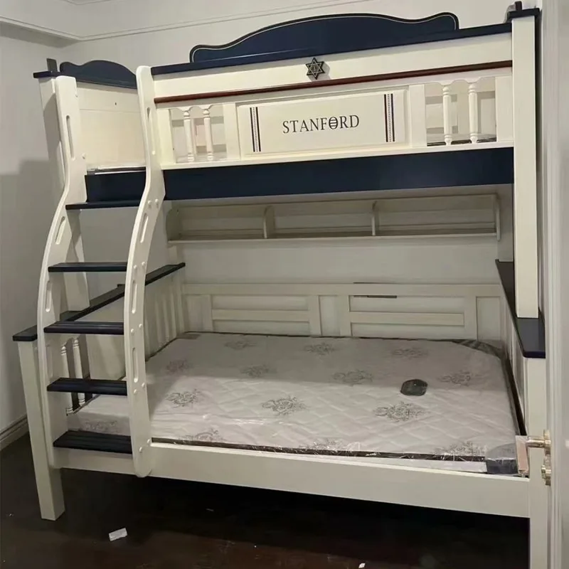 

All Solid Wood Children's Bed Boys Up and Down Bunk Bed High and Low Child and Mother Simple
