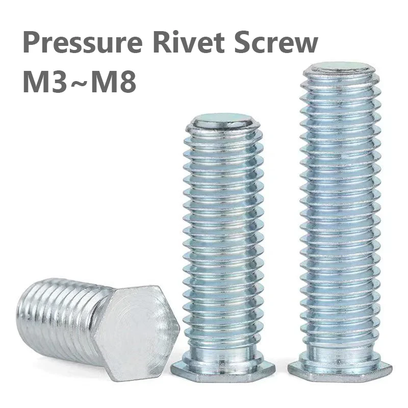 Yiqianyuan Stainless Steel/Zinc Plated Carbon Steel Hex Clinch Studs M3 To M8 Press Fit Clinching Bolts For Sheet Metal Chassis