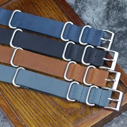 Vintage Genuine Leather Watch Band 20mm 22mm Handmade Cow Leather Watch Strap Replacement for Men Women Watch Accessories