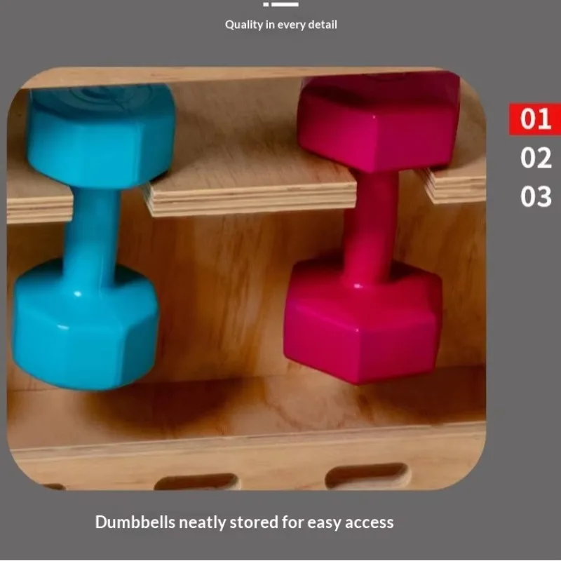 Wooden Foldable Dumbbell Stool Sit-Up Assistant Multifunctional Home Fitness Equipment for Men's Women's Bird Bench Push Chair