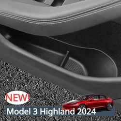 Car Door Side Storage Box for Tesla New Model 3+ 4PCS Door Armrest Umbrella Trash Can TPE New Model3 Highland 2024 Accessories