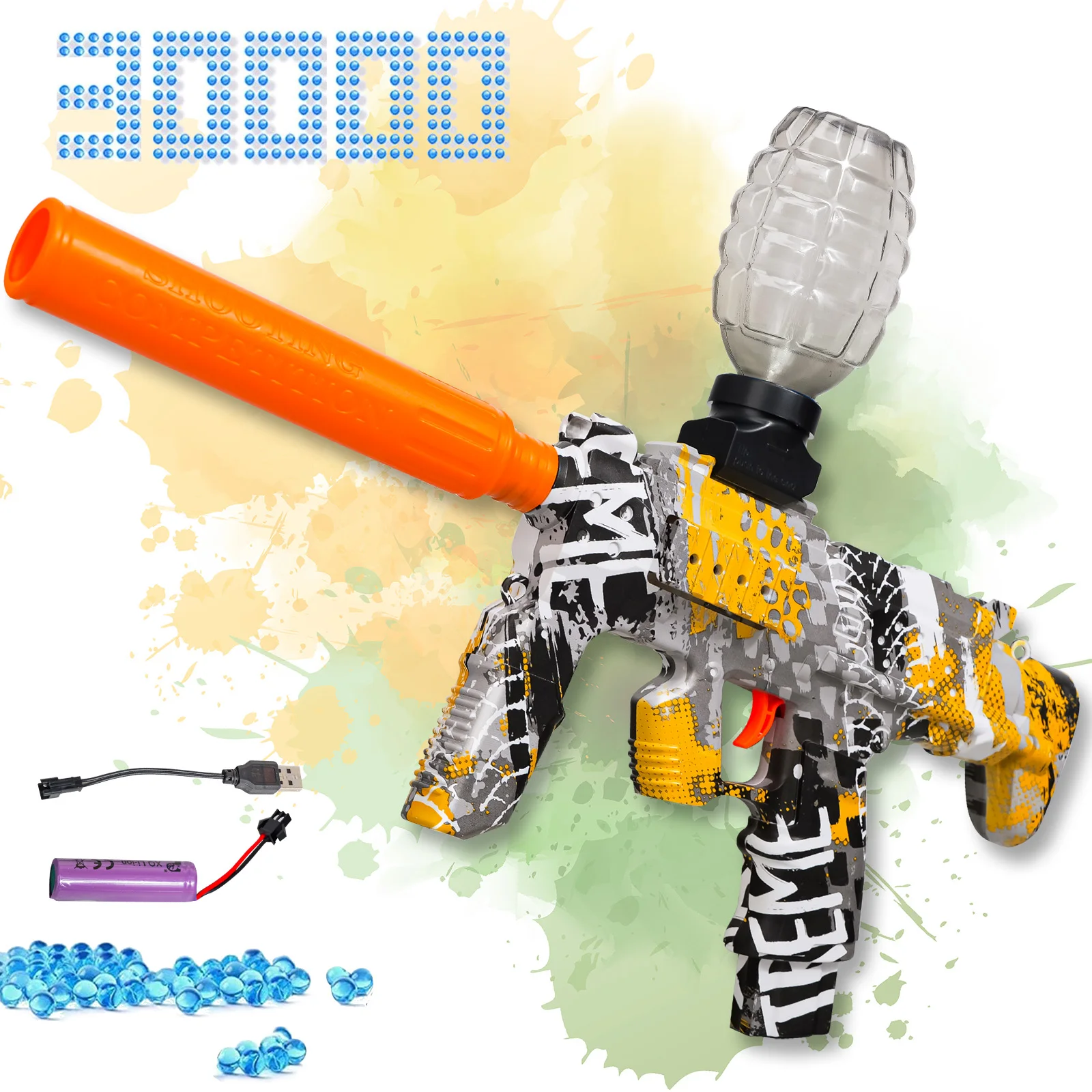 Electric Gel Ball Blaster, High-Speed Automatic Gel Ball Launcher – ideal for outdoor activities, shooting games