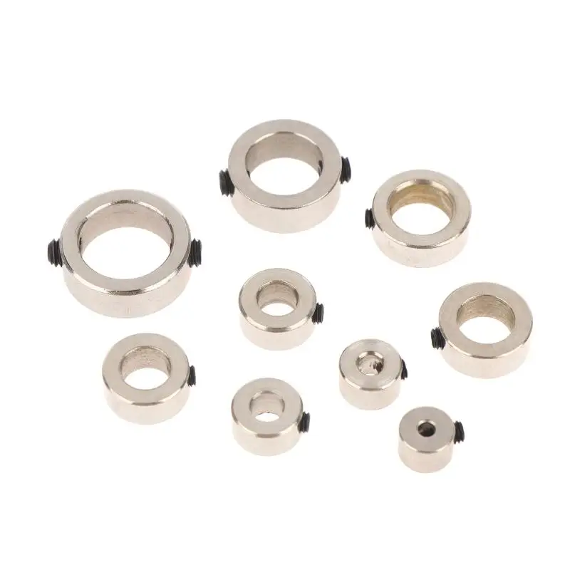 【HG】10Pcs Lead Screw 304 Stainless Lock Collar Block Ring Axis Sleeve Bore 2/3/4/5/6/7/8/10/12mm For DIY 3D Printer CNC Router