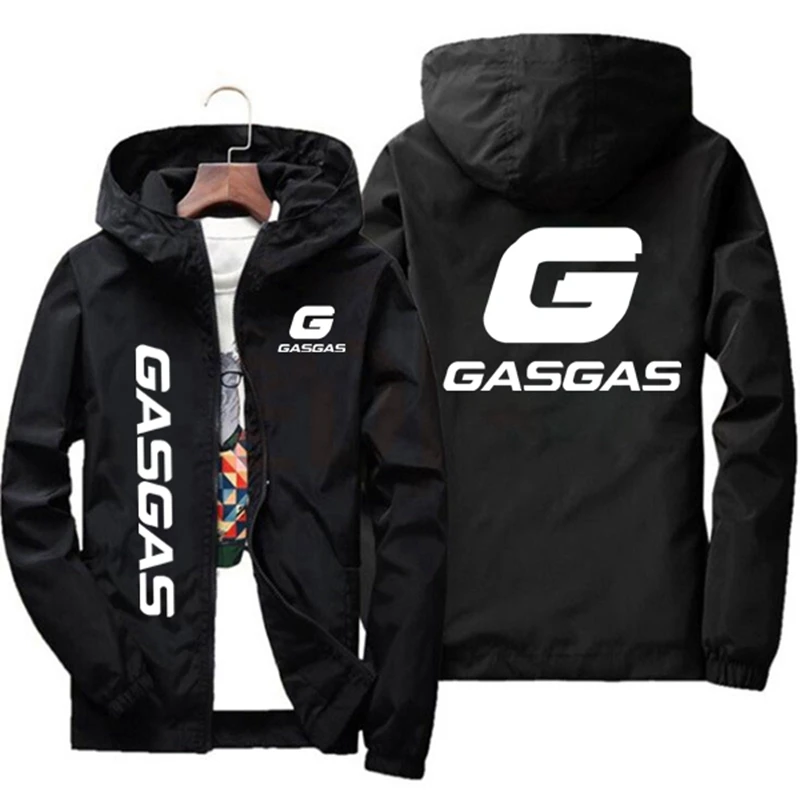 

Мотоциклетная куртка GasGas Spring and Autumn для мужчин с капюшоном, повседневная, в уличном стиле, для рыбалки, ветрозащитная.