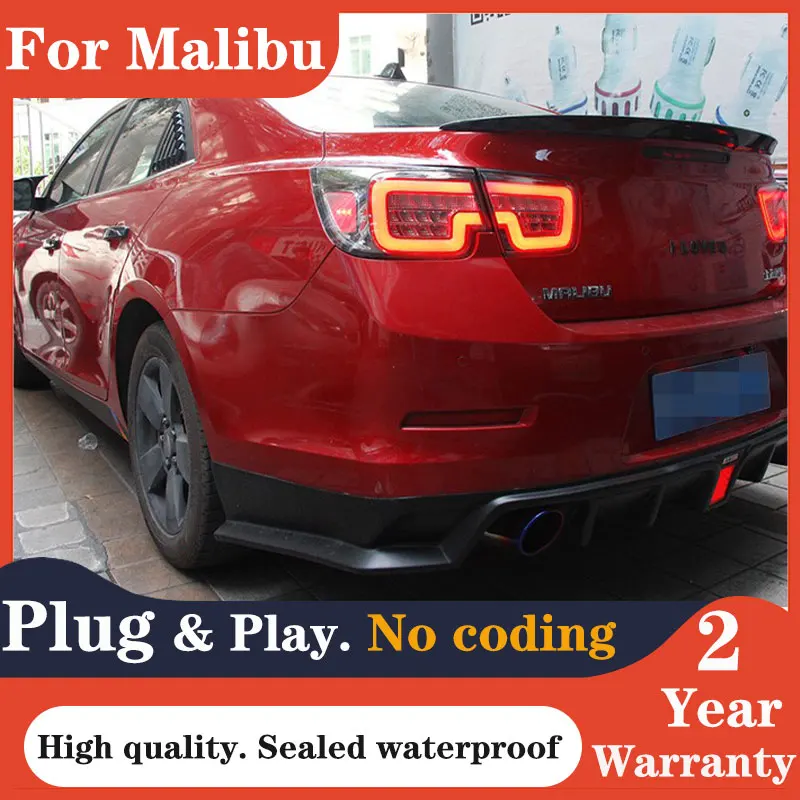 Tuning cars Tail lights For Chevrolet Malibu 2011-2015 Taillights LED DRL Running lights Fog lights angel eyes Rear parking