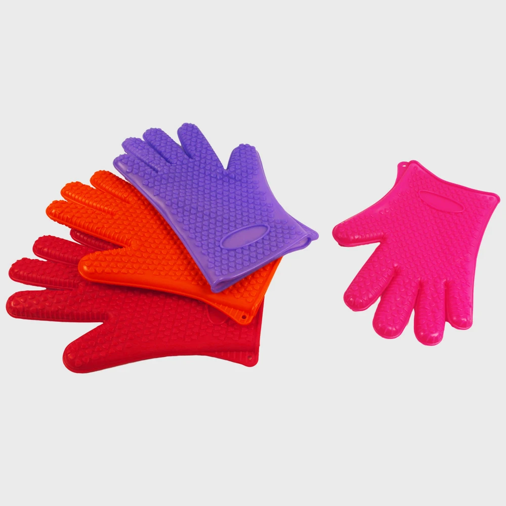 Guanti da forno in Silicone 1PC guanti da forno guanti resistenti al calore guanti resistenti al calore per la protezione del polso delle mani con dita intere