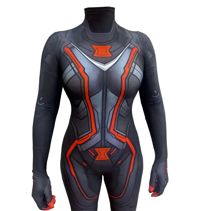 Female Rivals Black Widow Cosplay Costumes Superhero Zentai Halloween Bodysuit Adults Party Jumpsuit