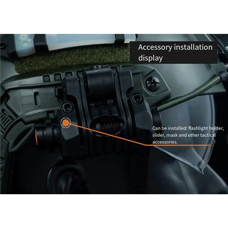 4X For FAST Helmet Rail Accessories Multifunctional DIY For CS Protective Gear Arc Portable Helmet Rail Accessories, C2