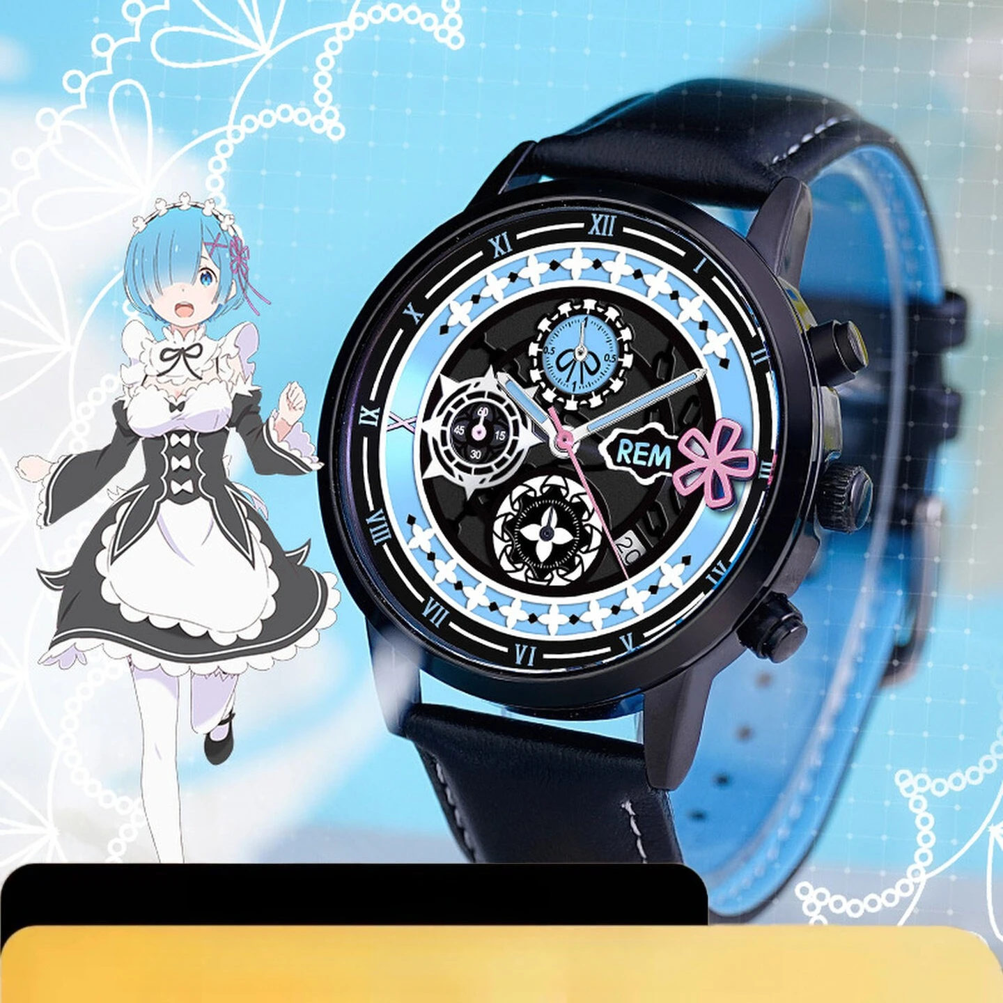 

Rem Ram Emilia Cosplay Anime Quartz Watch Waterproof Cool Quartz Watch Decorative Fashion Gifts