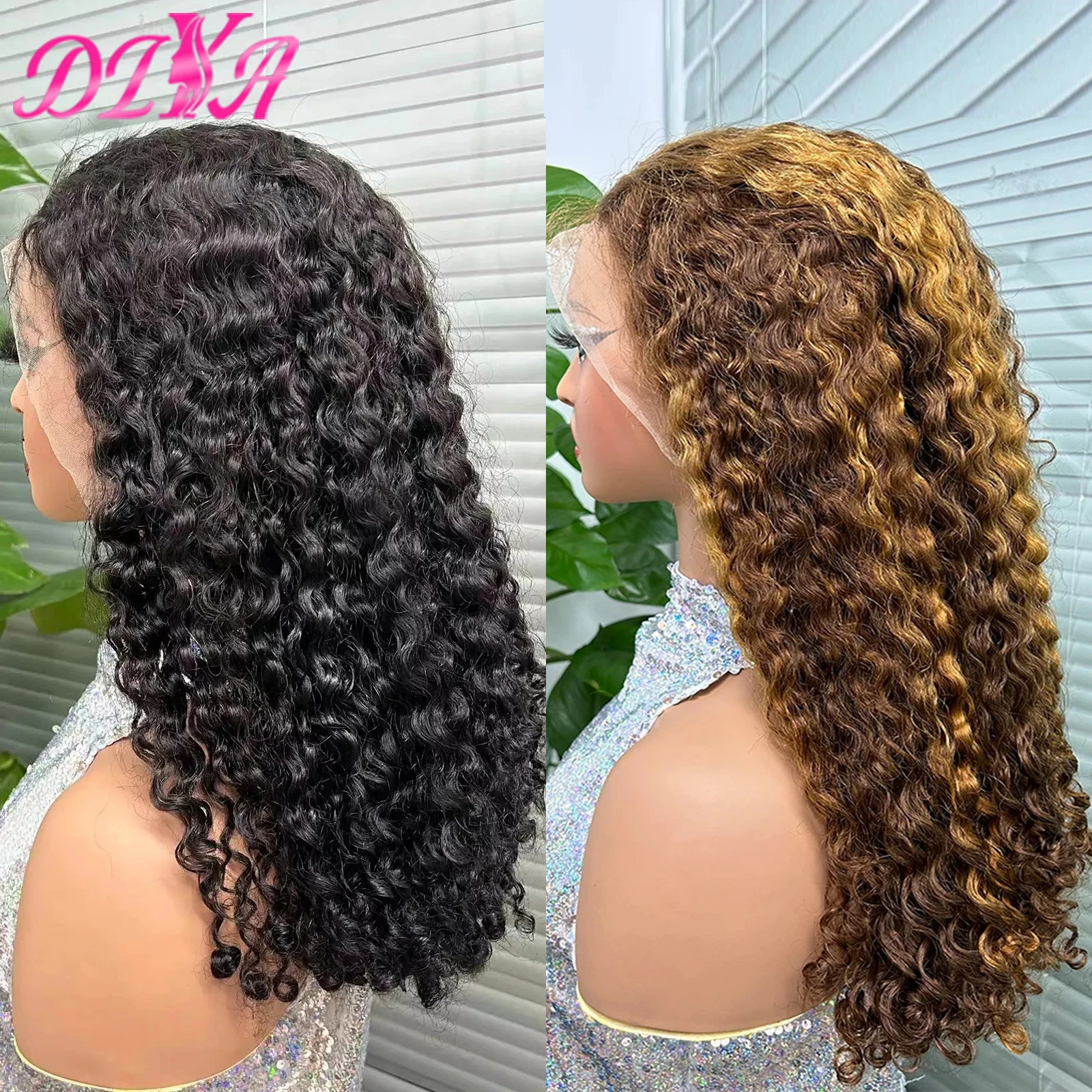 250% Density Curly Wave Remy Human Hair Wigs 12-20 Inches Burmese Curly Bob Human Hair Wigs for Women 12A Brazilian Remy Hair